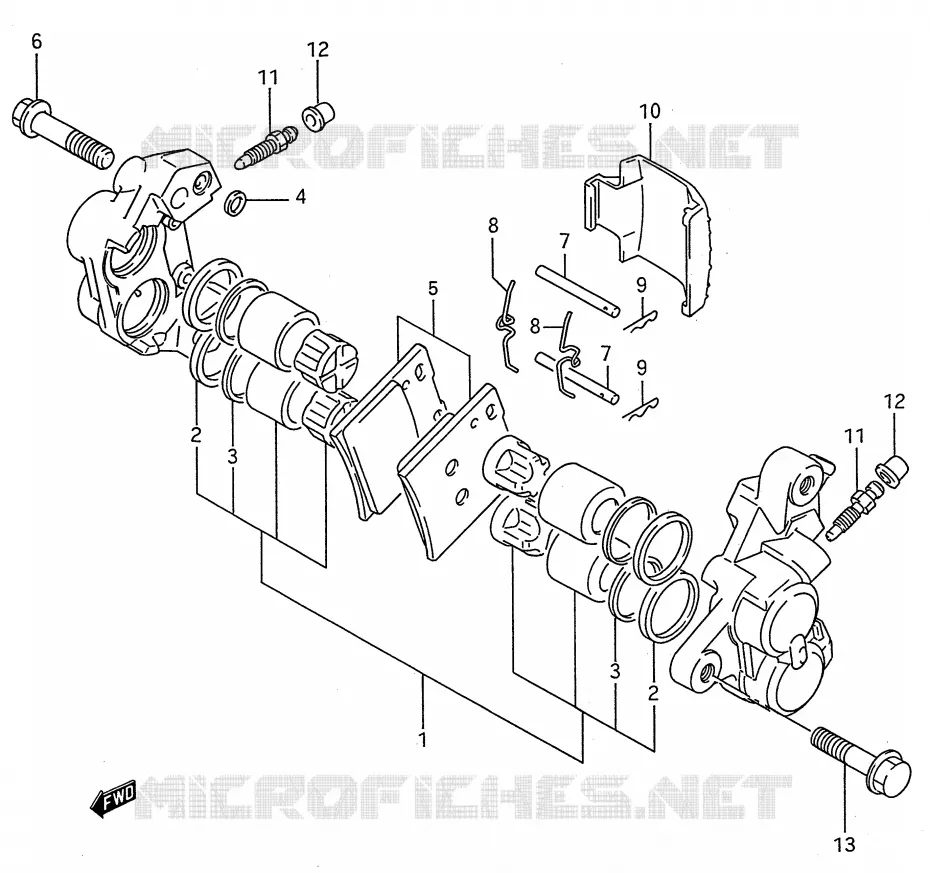 FRONT CALIPER Suzuki MOTO 600 GSX-F 1995  GSX600FS(E28)