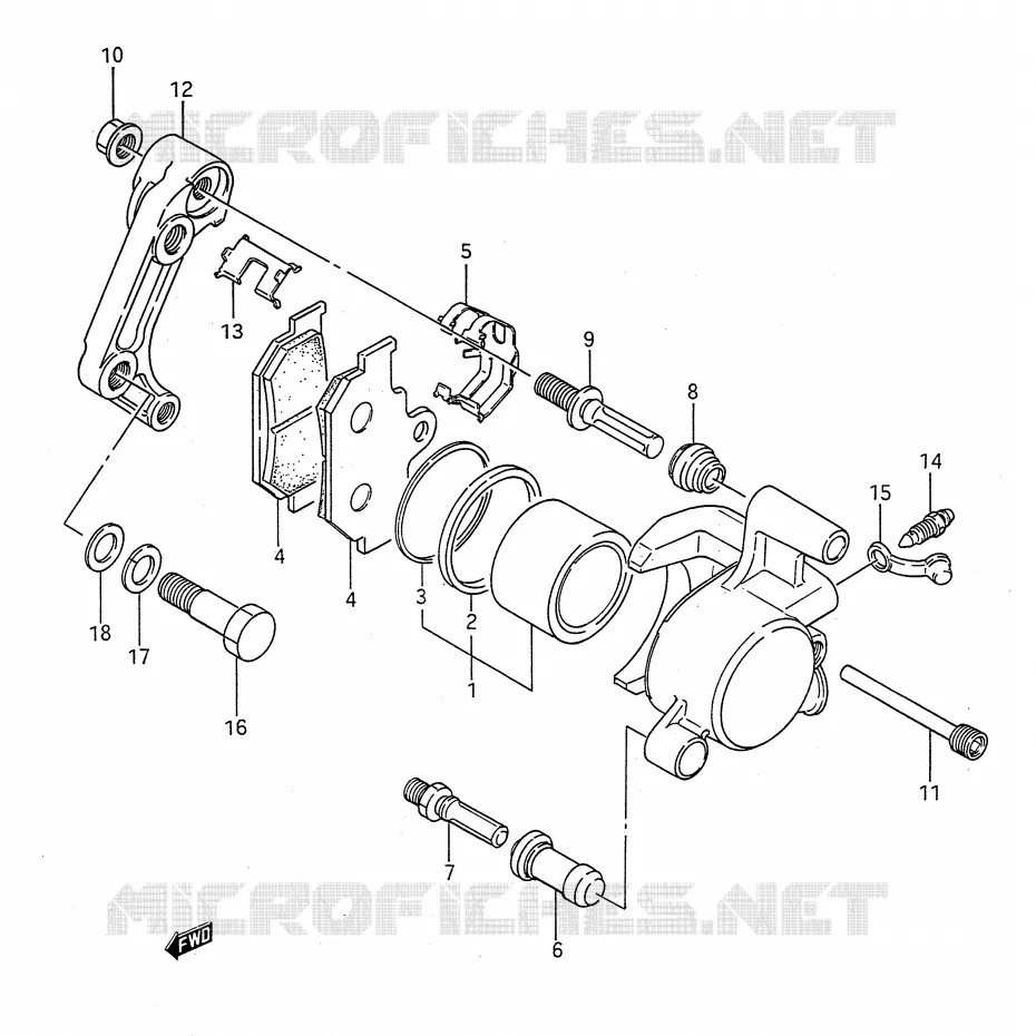 FRONT CALIPER Suzuki MOTO 650 BOULEVARD 1990  LS650FL(E28)