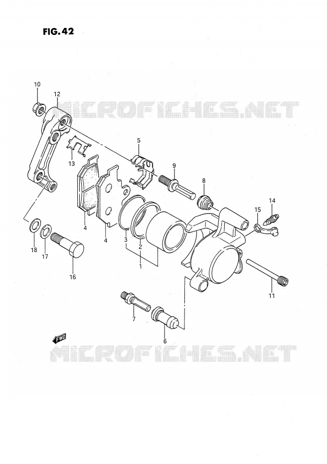 FRONT CALIPER Suzuki MOTO 650 SAVAGE 1994  LS650PR(E2)