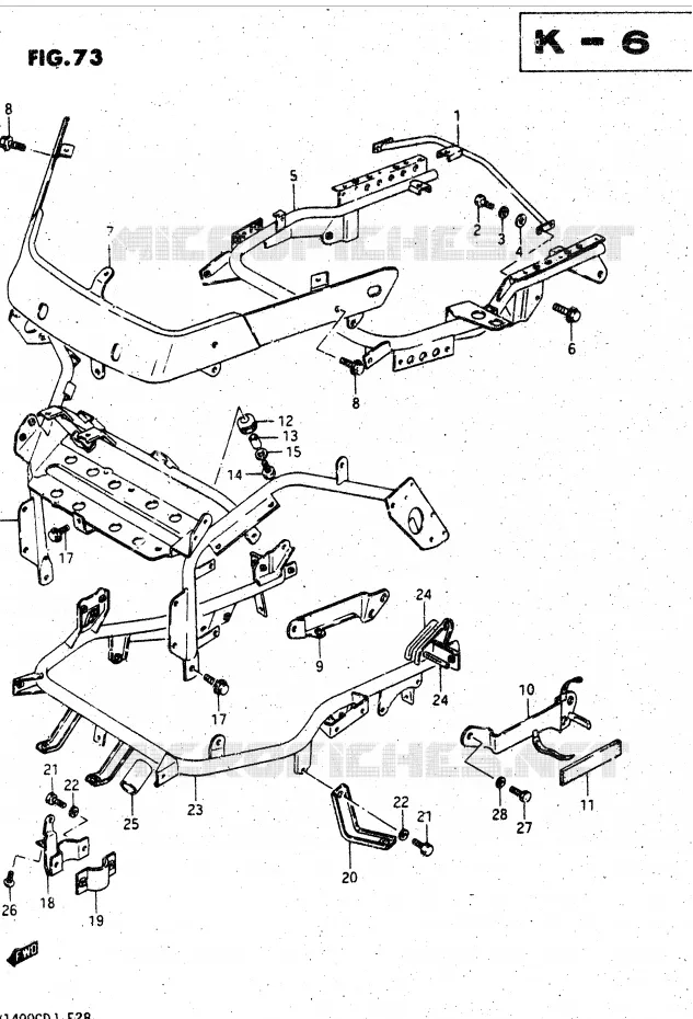 FRONT FAIRING STAY Suzuki MOTO 1400 CAVALCADE 1987  GV1400GDH(DG-DJ/CJ)