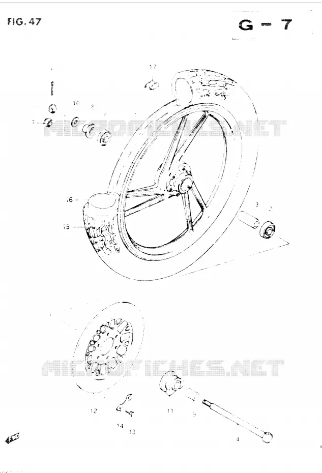 FRONT WHEEL Suzuki MOTO 400 GSX 1985  GSX400SF(E2)