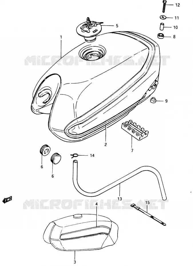FUEL TANK (GSX750ESF/ESG) Suzuki MOTO 750 GSX-E 1985  GSX750ESF(F)