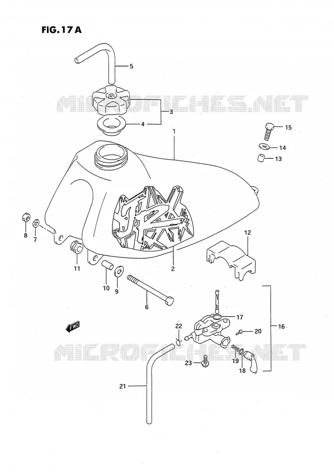 FUEL TANK (MODEL R/S) Suzuki MOTO 50 JR 1994  JR50R(P3)