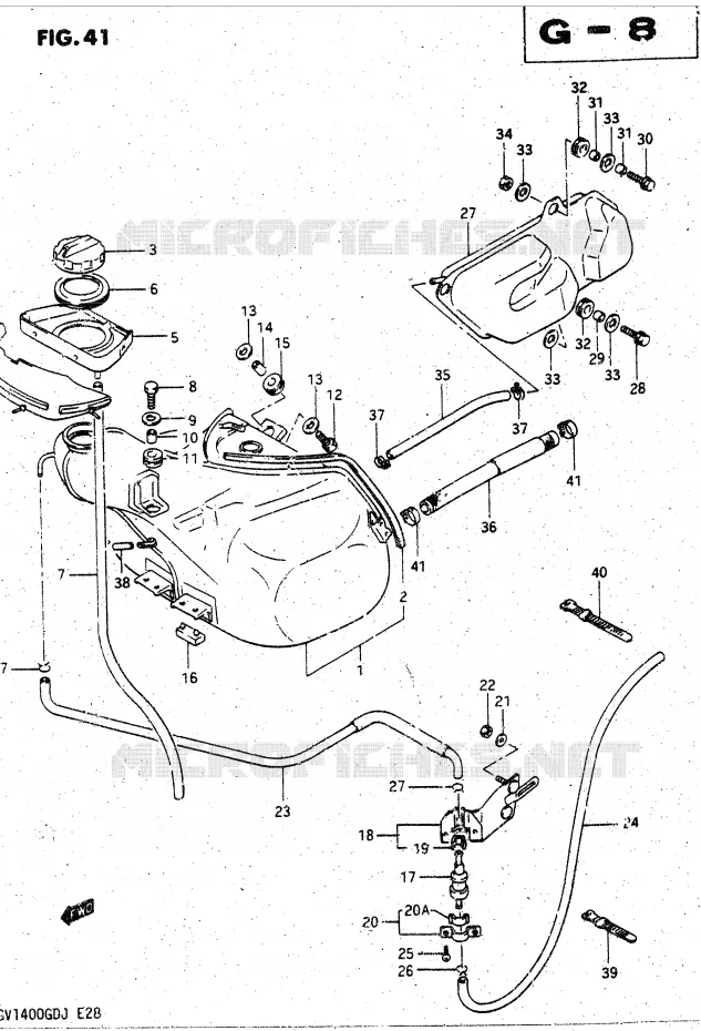 FUEL TANK Suzuki MOTO 1400 CAVALCADE 1987  GV1400GDH(DG-DJ/CJ)
