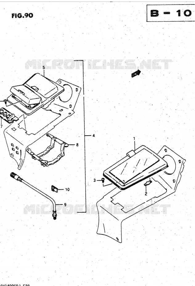 GLOVE BOX (OPTIONAL) Suzuki MOTO 1400 CAVALCADE 1987  GV1400GDH(DG-DJ/CJ)