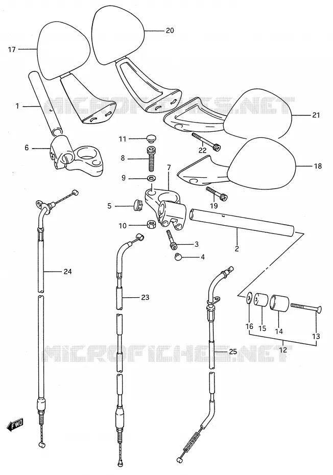 HANDLEBAR Suzuki MOTO 600 GSX-F 1991  GSX600FU2M(E28)