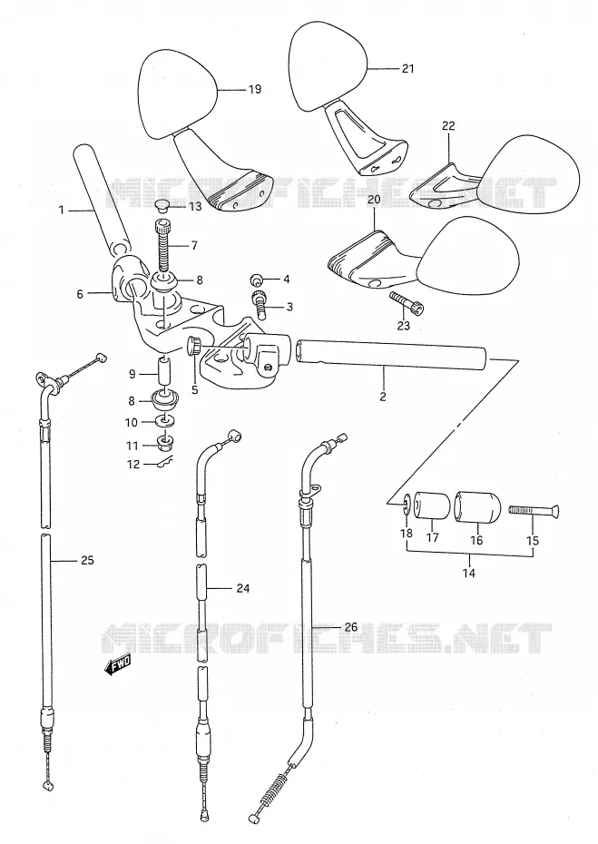 HANDLEBAR Suzuki MOTO 750 GSX-F 1995  GSX750FS(E28)
