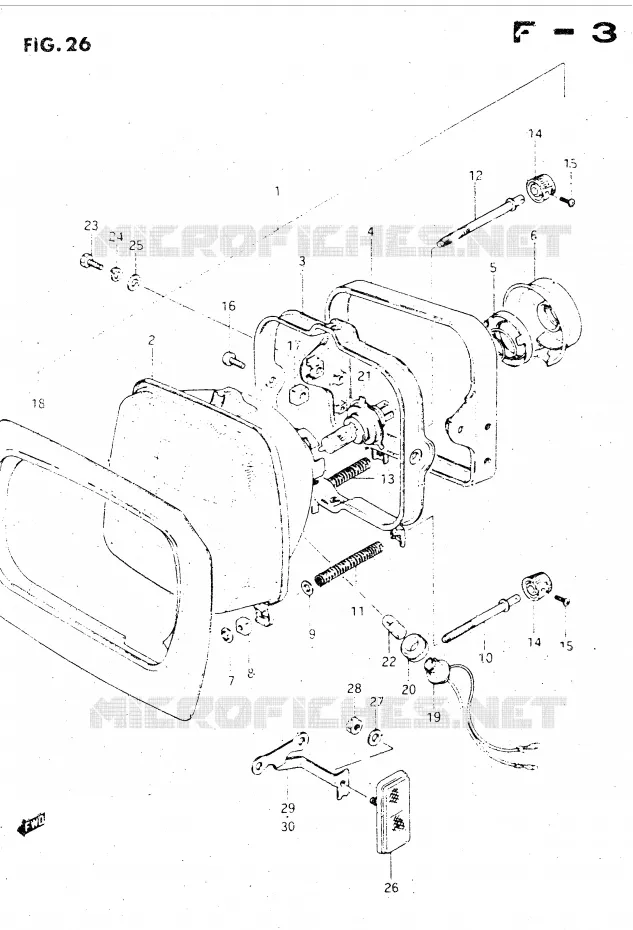 HEADLIGHT (GSX500ESE/ESF) Suzuki MOTO 500 GSX-E 1985  GSX500EF(E39)