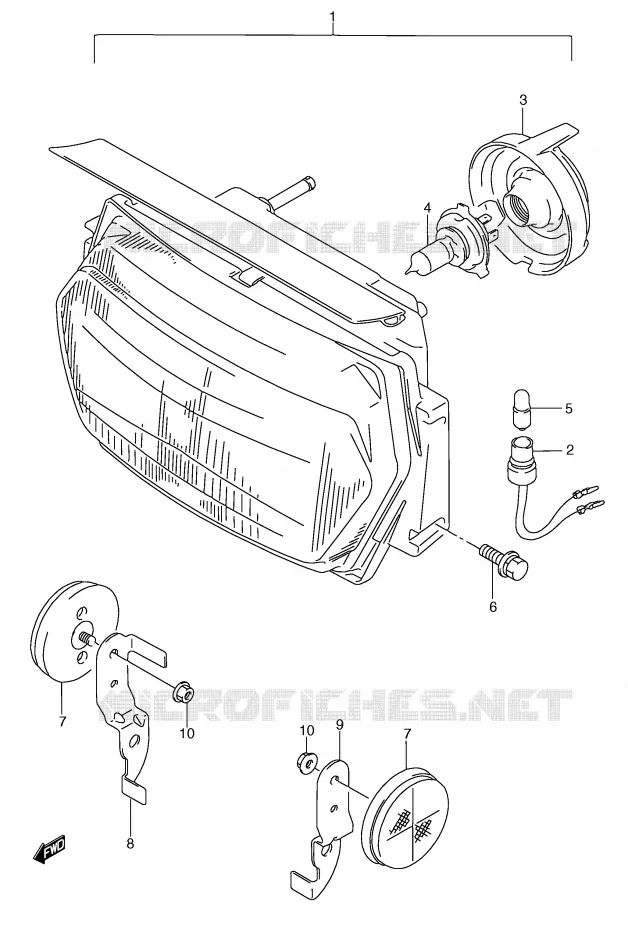 HEADLIGHT (MODEL S) Suzuki MOTO 750 GSX-F 1994  GSX750FR(E2)