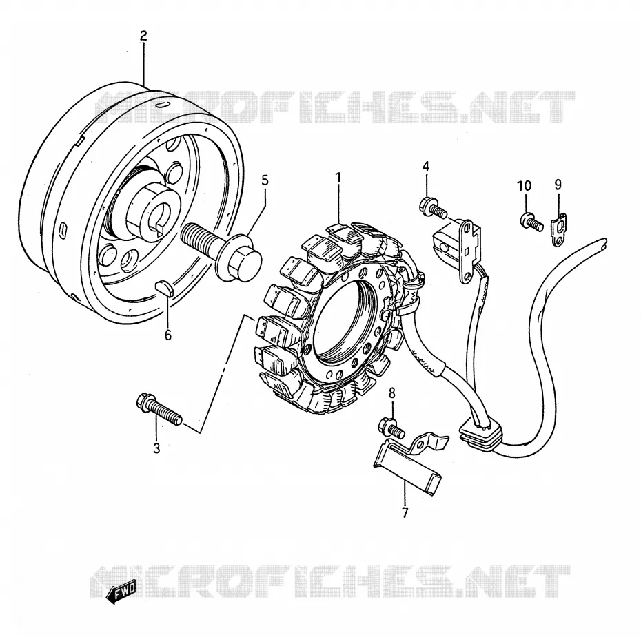 IGNITION Suzuki MOTO 650 BOULEVARD 1986  LS650PG(E28)