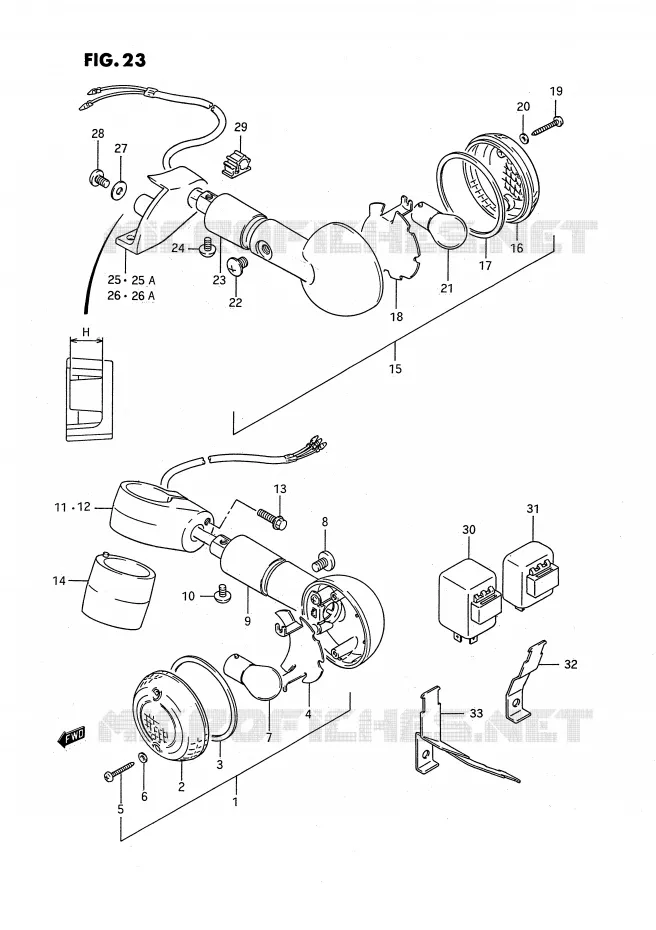 INDICATORS (MODEL G/J/K/L/M) Suzuki MOTO 650 SAVAGE 1986  LS650PG(E2)
