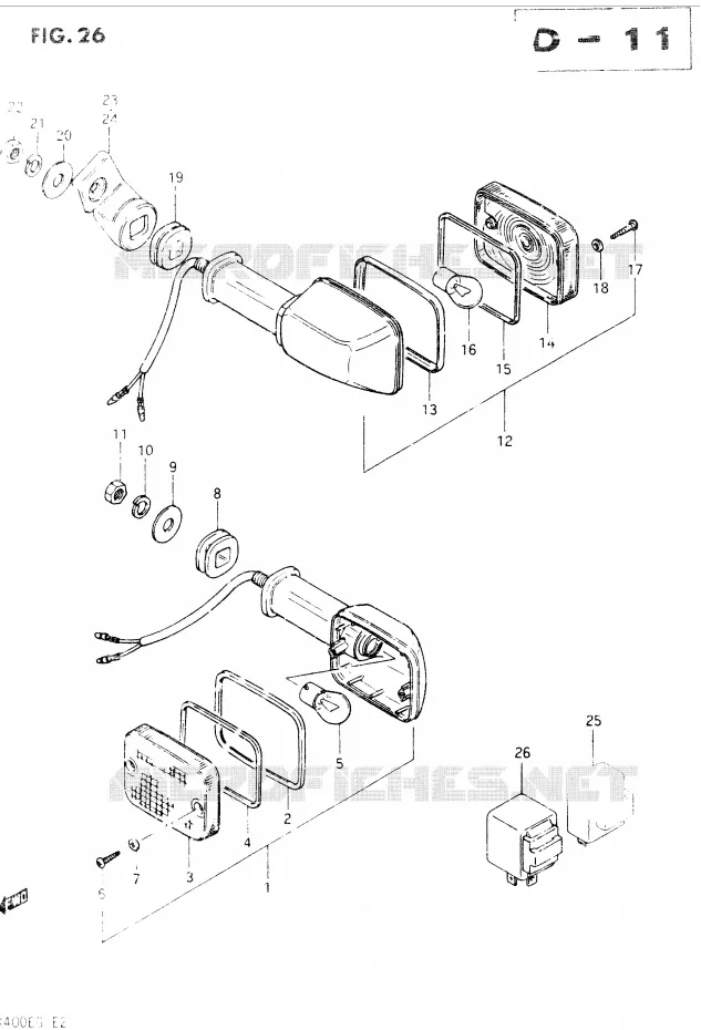 INDICATORS Suzuki MOTO 400 GSX 1986  GSX400SG(E2)