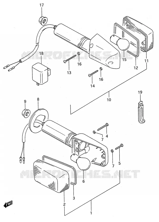 INDICATORS Suzuki MOTO 600 GSX-F 1991  GSX600FUM(E28)