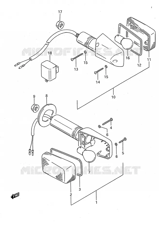 INDICATORS Suzuki MOTO 750 GSX-F 1991  GSX750FM(E28)