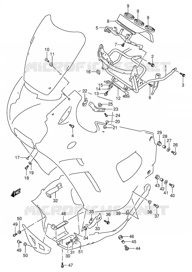 INSTALLATION PARTS Suzuki MOTO 600 GSX-F 1997  GSX600FU2V(E2)