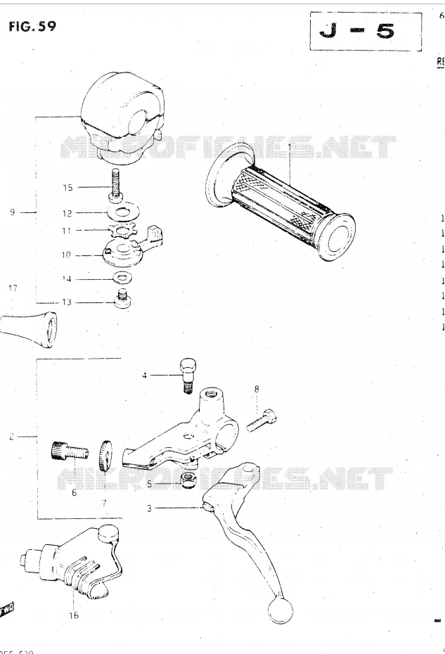 LEFT SWITCH - HANDGRIP (GSX500ESE/ESF) Suzuki MOTO 500 GSX-E 1984  GSX500EE(E39)