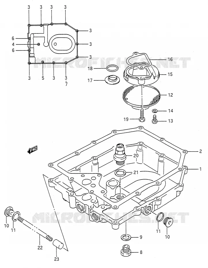 OIL PAN Suzuki MOTO 600 GSX-F 1990  GSX600FL(E28)