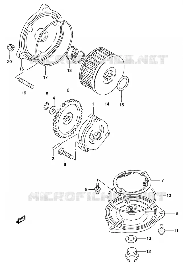 OIL PUMP Suzuki MOTO 250 MARAUDER 2002  GZ250K2(P34)