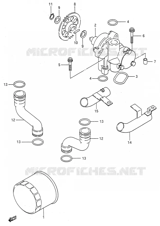 OIL PUMP Suzuki MOTO 600 GSX-F 1995  GSX600FS(E28)