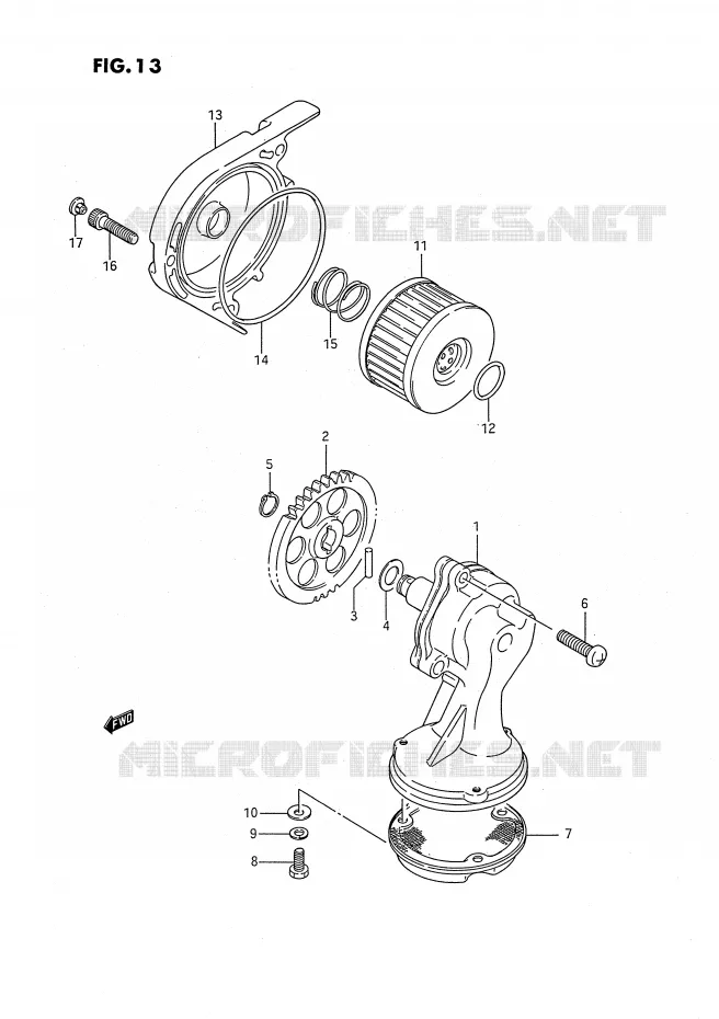 OIL PUMP Suzuki MOTO 650 SAVAGE 1988  LS650PJ(E2)