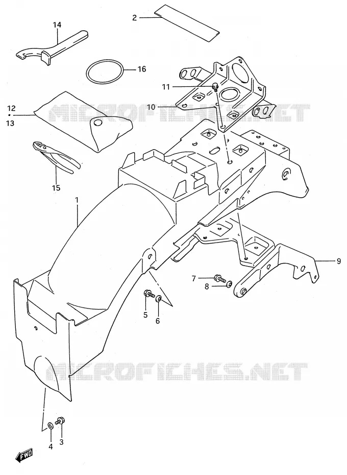 REAR FENDER Suzuki MOTO 600 GSX-F 1995  GSX600FS(E28)