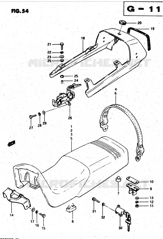 SEAT (MODEL Z) Suzuki MOTO 750 GSX-S 1983  GSX750SD(E1)