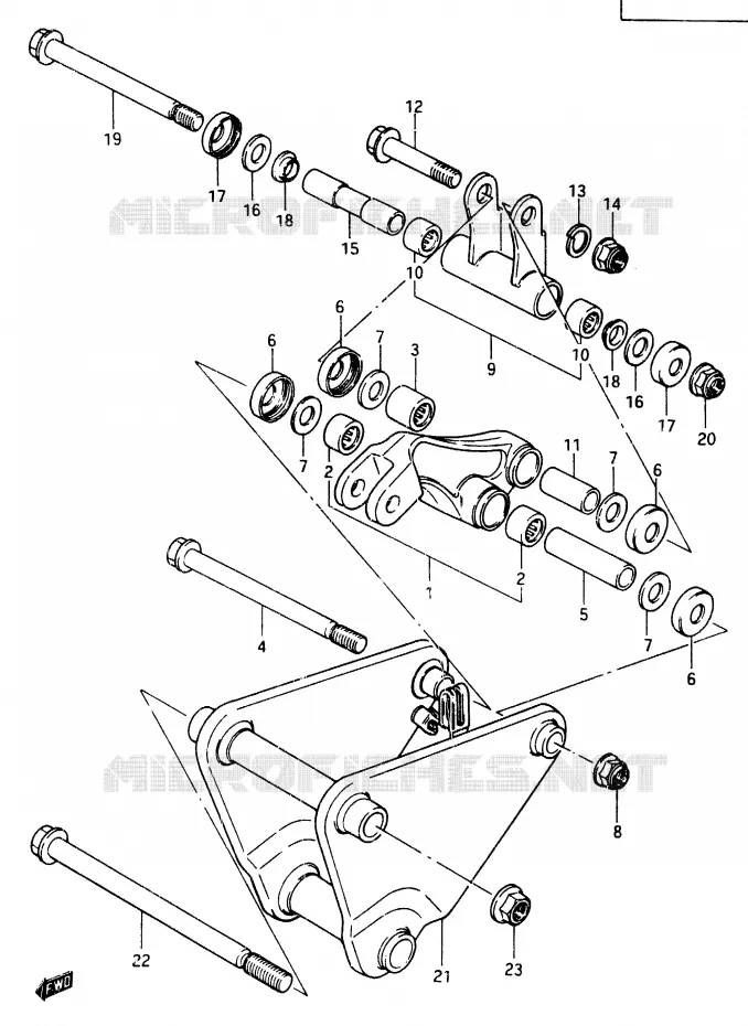 SHOCK ABSORBER LINKAGE Suzuki MOTO 750 GSX-E 1985  GSX750ESF(F)