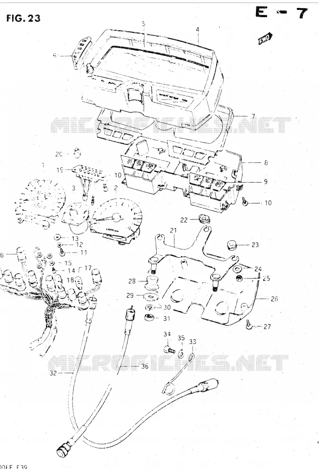 SPEEDOMETER (GSX500EE/EF) Suzuki MOTO 500 GSX-E 1984  GSX500EE(E39)