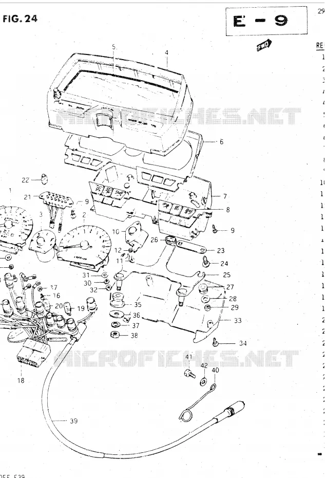 SPEEDOMETER (GSX500ESE/ESF) Suzuki MOTO 500 GSX-E 1984  GSX500ESE(E39)