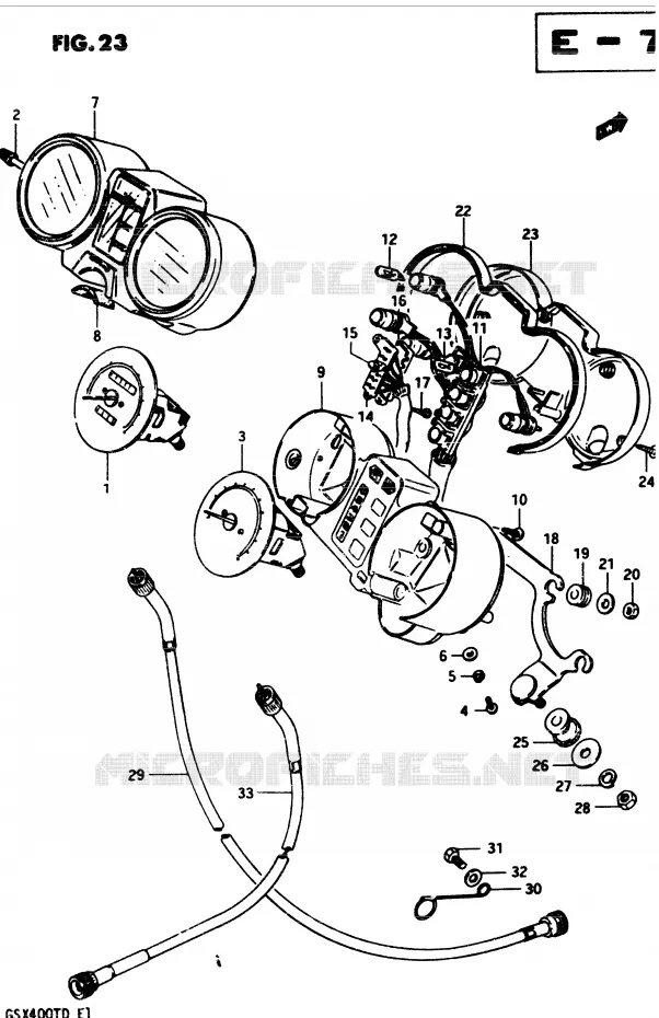 SPEEDOMETER Suzuki MOTO 400 GSX 1983  GSX400TD