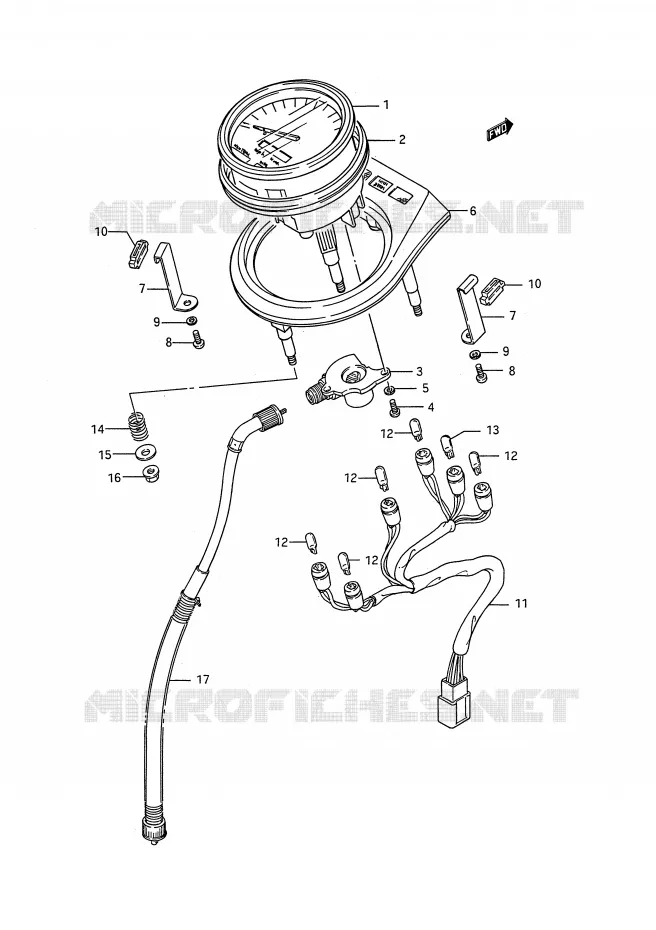 SPEEDOMETER Suzuki MOTO 650 BOULEVARD 1988  LS650FJ(E28)