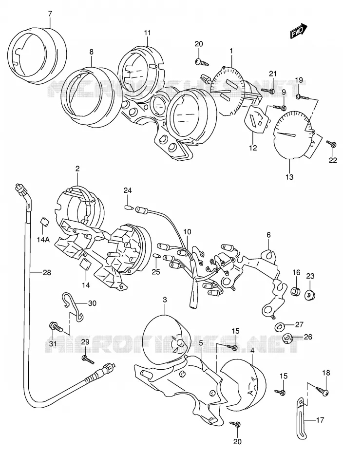SPEEDOMETER Suzuki MOTO 750 GSX 2000  GSX750Y(E4)