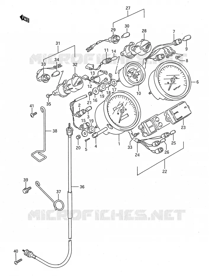 SPEEDOMETER Suzuki MOTO 750 GSX-F 1991  GSX750FM(E28)