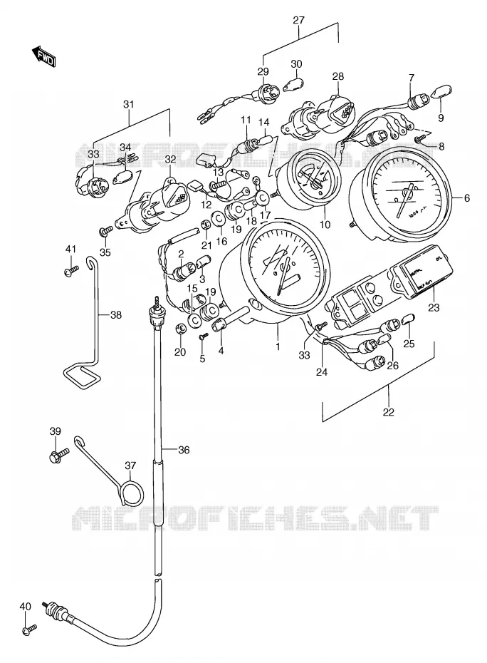 SPEEDOMETER Suzuki MOTO 750 GSX-F 1995  GSX750FS(E2)