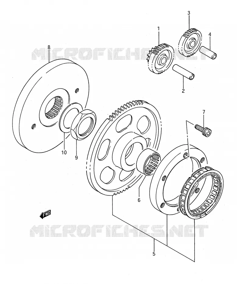 STARTER MOTOR CLUTCH Suzuki MOTO 650 BOULEVARD 1992  LS650N(E28)