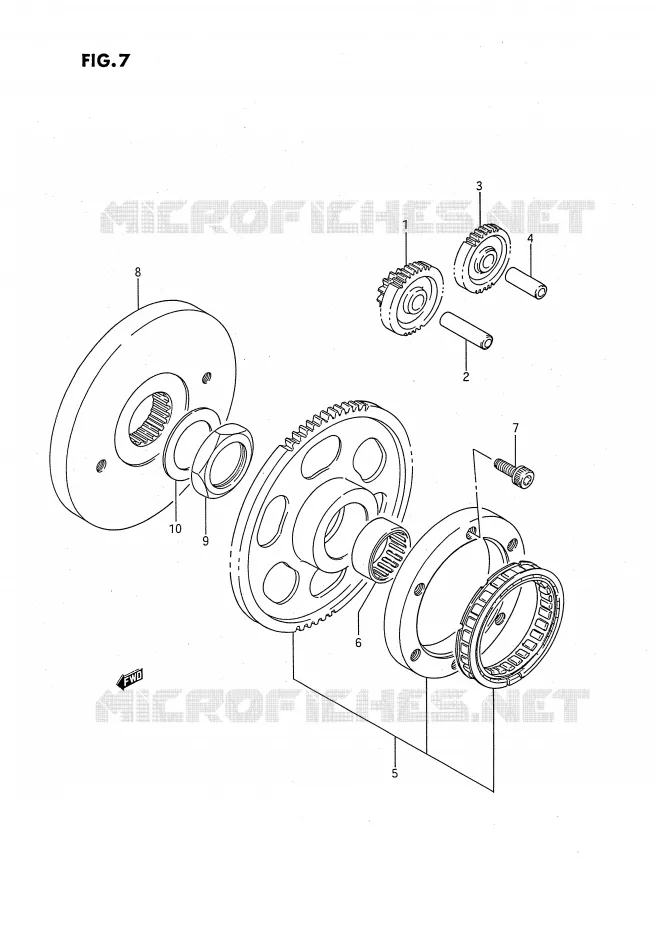 STARTER MOTOR CLUTCH Suzuki MOTO 650 SAVAGE 1989  LS650FK(E2)