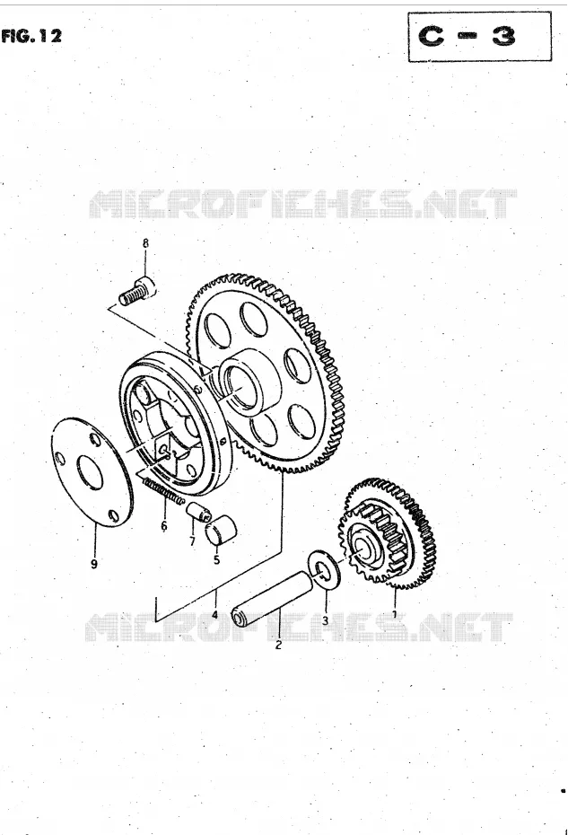 STARTER MOTOR CLUTCH Suzuki MOTO 750 GSX-S 1983  GSX750SD(E1)