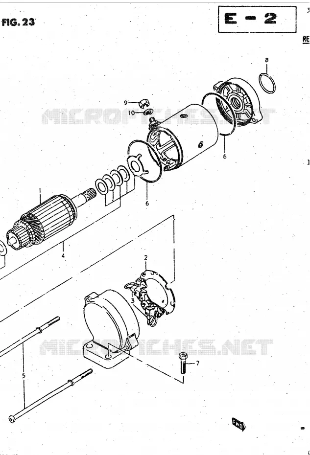 STARTER MOTOR (MODEL Z) Suzuki MOTO 750 GSX-S 1982  GSX750SZ(E1)