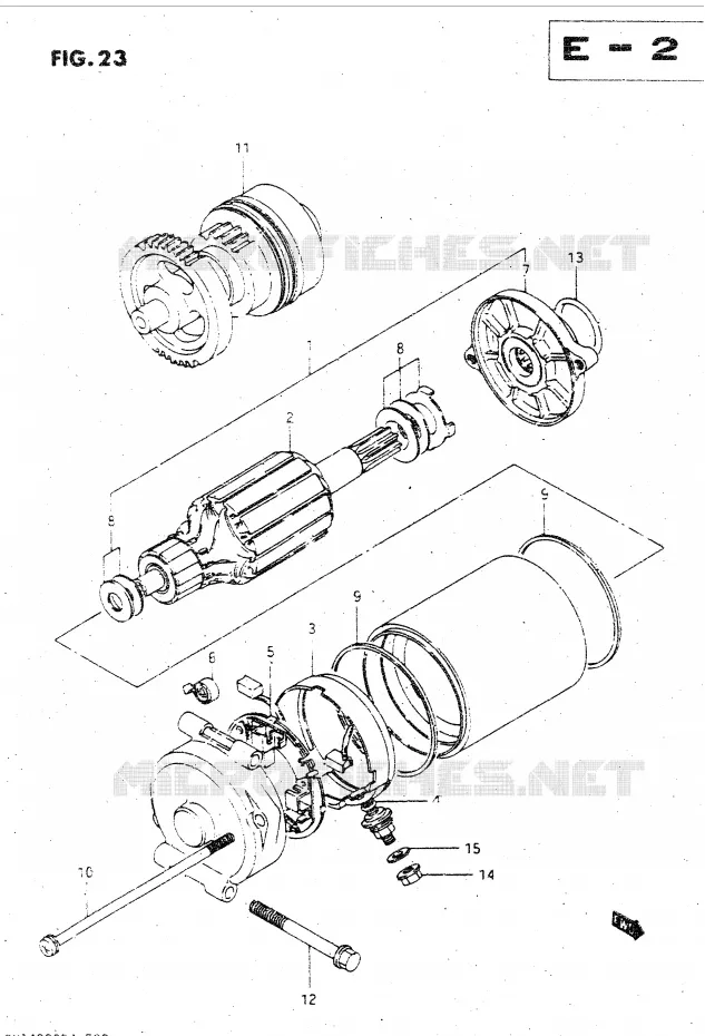 STARTER MOTOR Suzuki MOTO 1400 CAVALCADE 1987  GV1400GDH(DG-DJ/CJ)