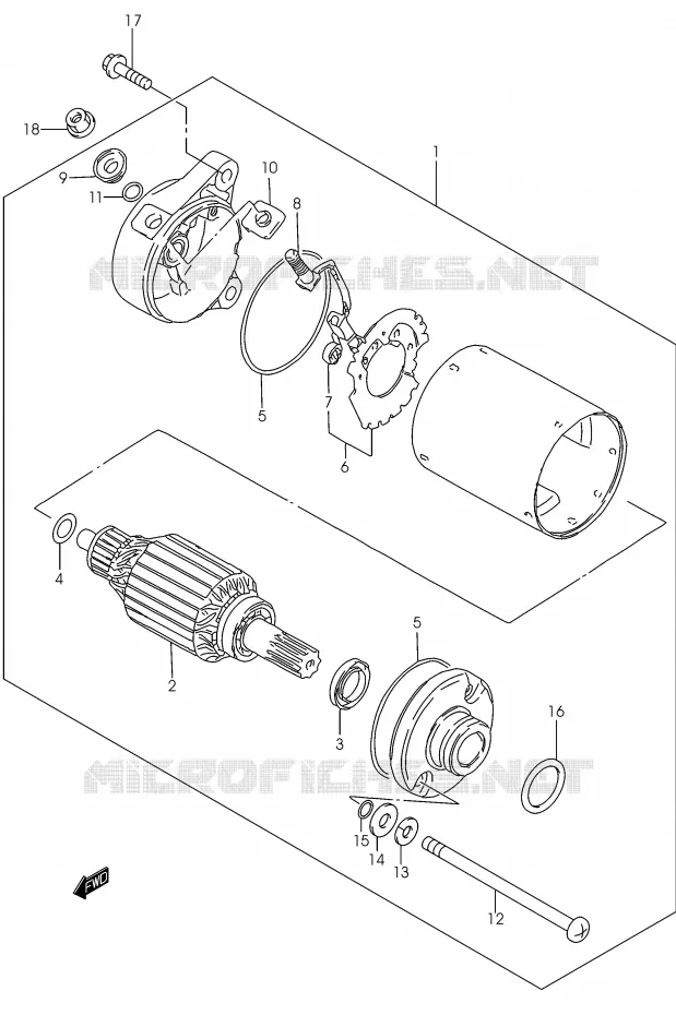 STARTER MOTOR Suzuki MOTO 250 MARAUDER 2002  GZ250K2(K3)