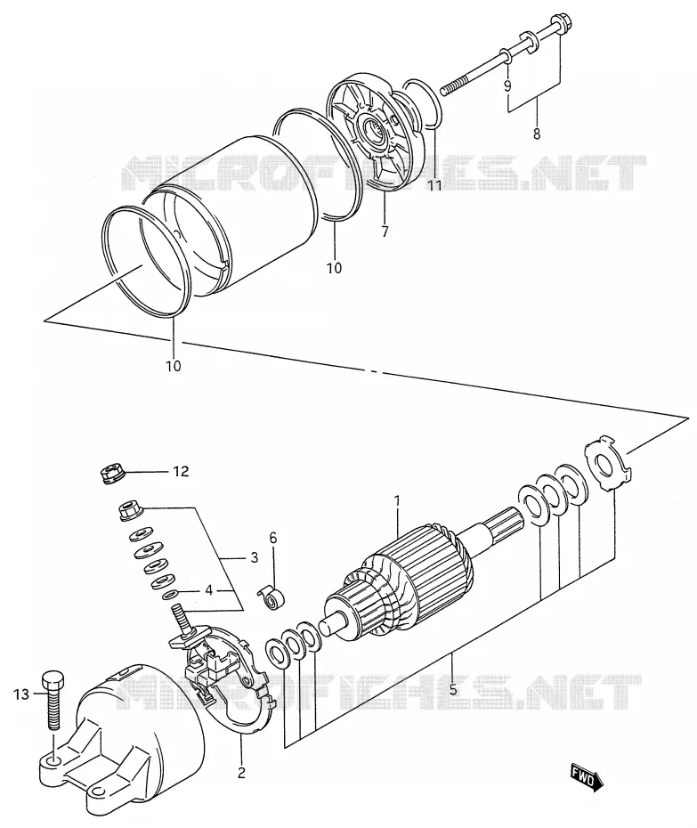 STARTER MOTOR Suzuki MOTO 600 GSX-F 1991  GSX600FUM(E28)