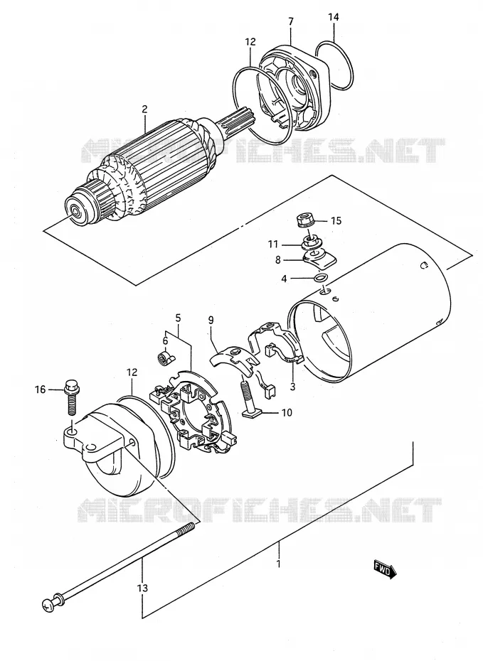 STARTER MOTOR Suzuki MOTO 650 BOULEVARD 1991  LS650M(E28)