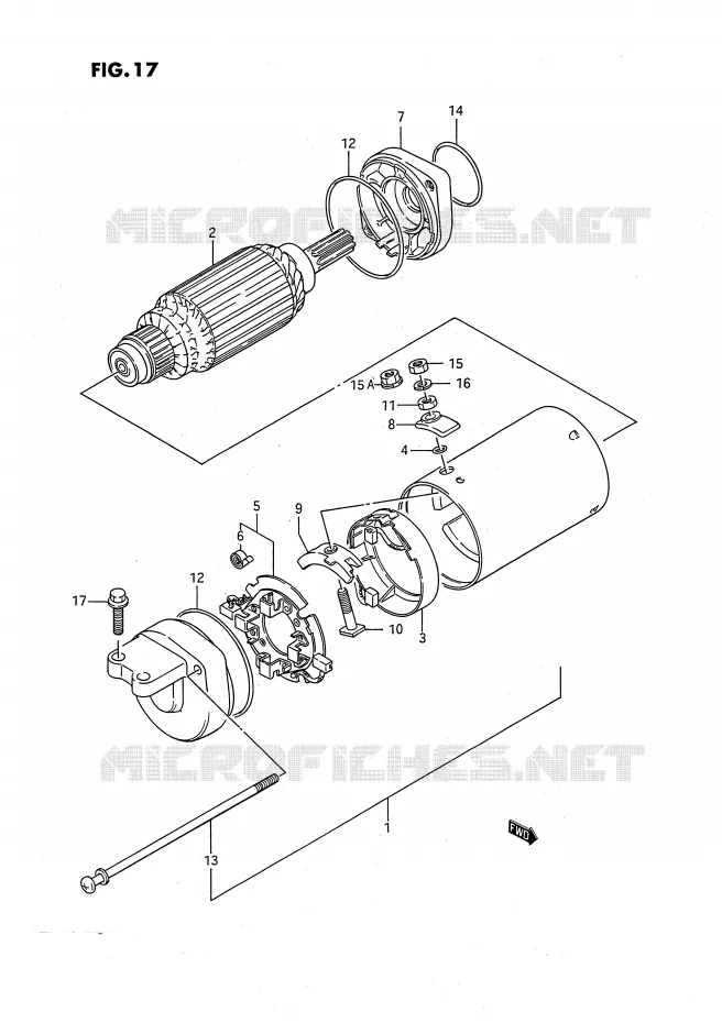 STARTER MOTOR Suzuki MOTO 650 SAVAGE 1989  LS650PK(E2)