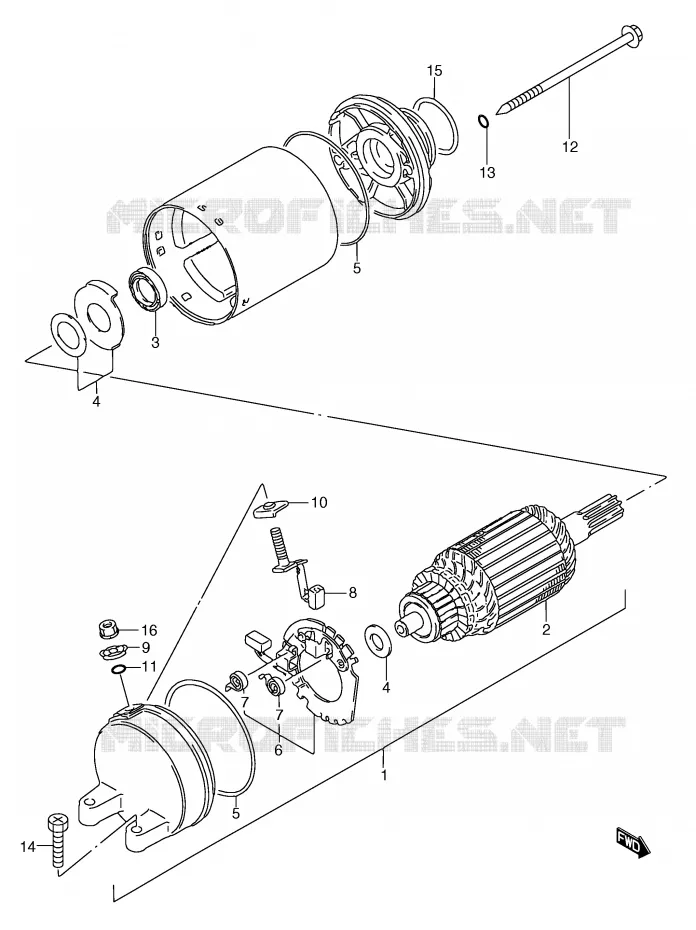STARTER MOTOR Suzuki MOTO 750 GSX-F 1993  GSX750FP(E2)