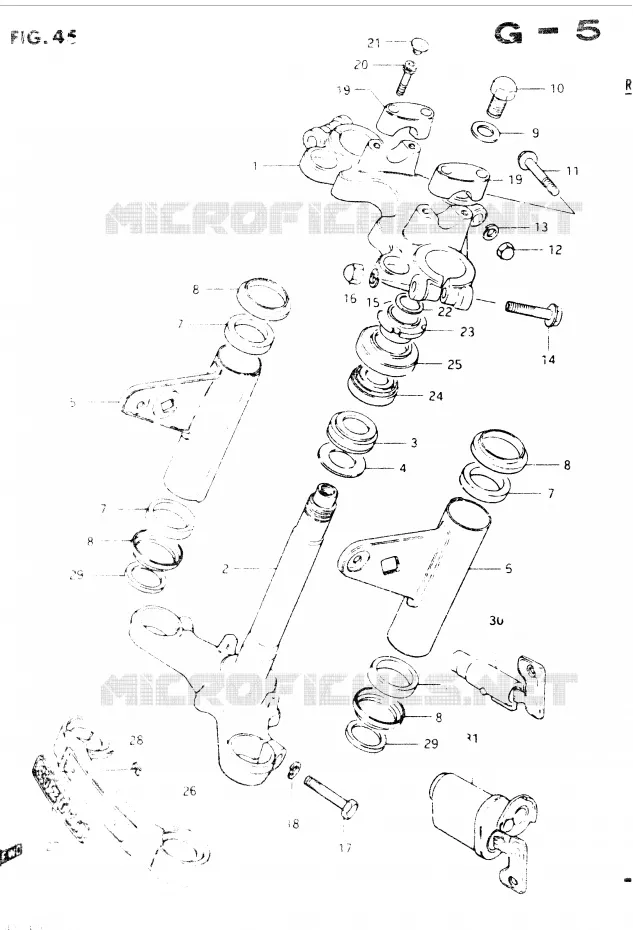 STEERING COLUMN Suzuki MOTO 400 GSX 1984  GSX400EE(E2)