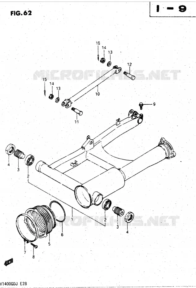 SWINGARM Suzuki MOTO 1400 CAVALCADE 1987  GV1400GDH(DG-DJ/CJ)