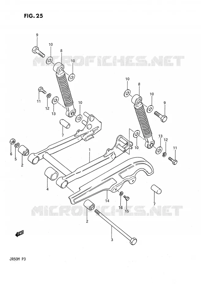 SWINGARM Suzuki MOTO 50 JR 1991  JR50M(P3)