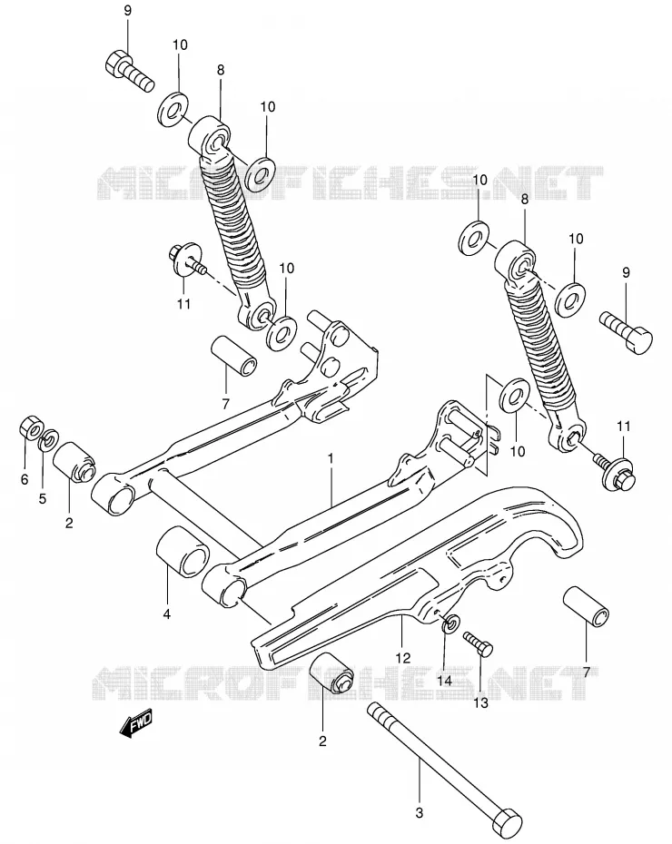 SWINGARM Suzuki MOTO 50 JR 1997  JR50V(P3/P28)