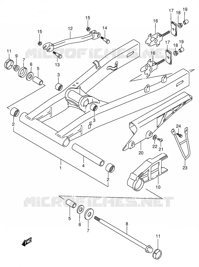 SWINGARM Suzuki MOTO 600 GSX-F 2001  GSX600FUK1(E2)