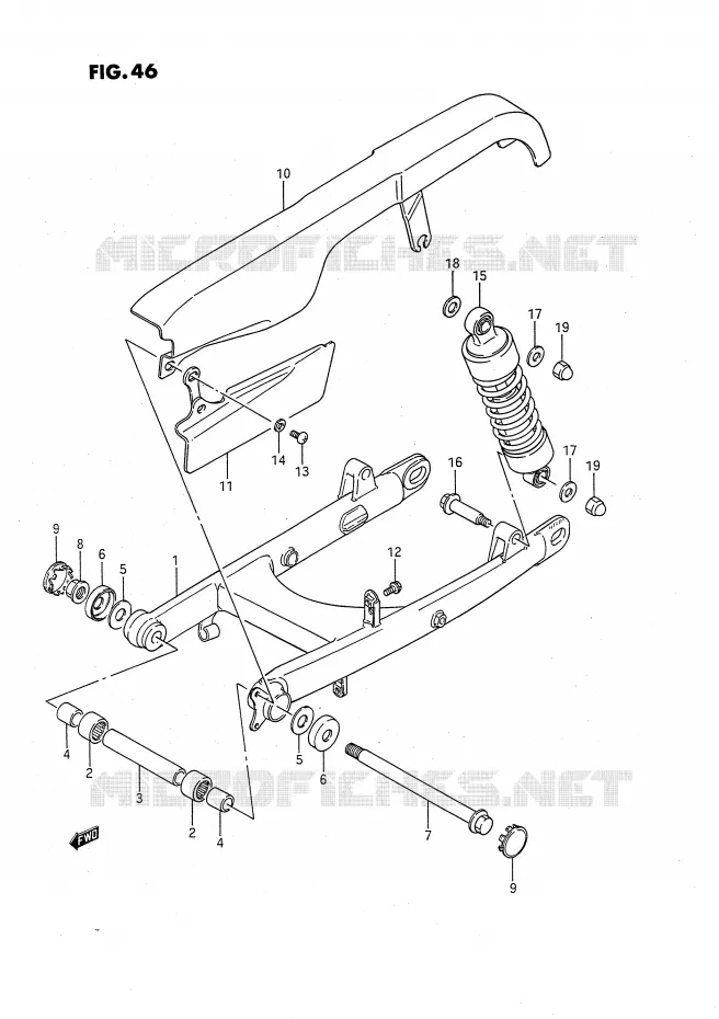 SWINGARM Suzuki MOTO 650 SAVAGE 1988  LS650PJ(E2)